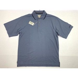 NWT Destinations American Identity Men L Polo T-Shirt Short Sleeve Gray Cotton